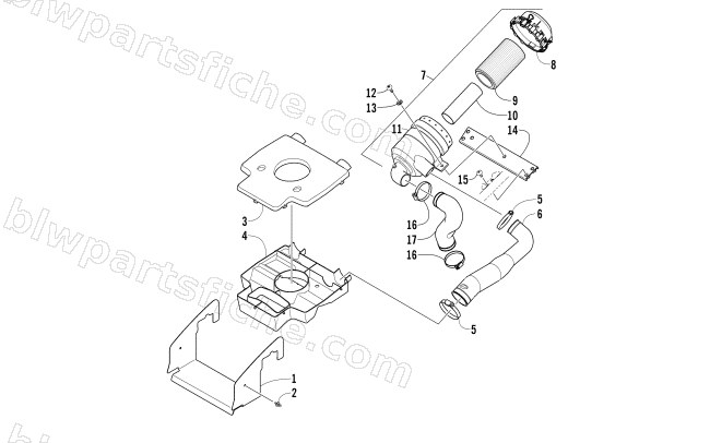 AIR INTAKE ASSEMBLY diagram