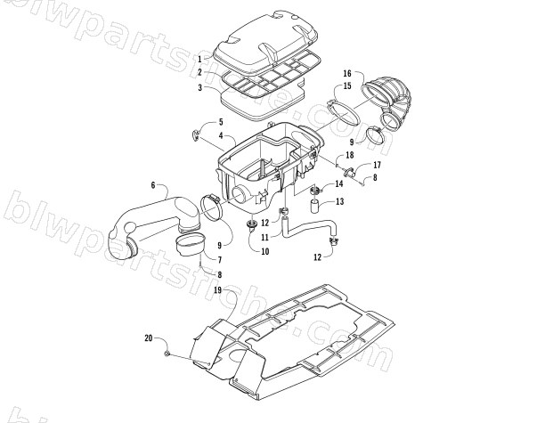 AIR INTAKE ASSEMBLY diagram