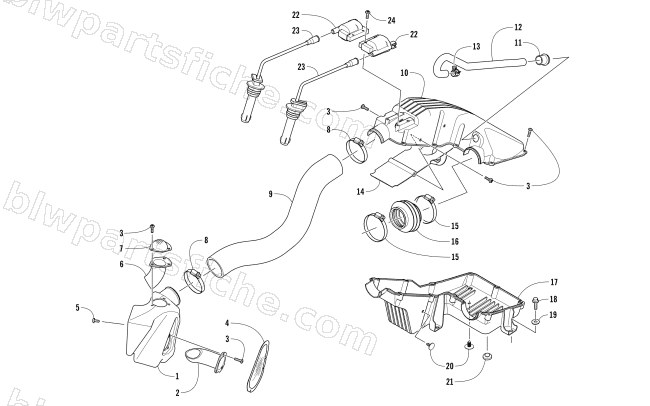 AIR INTAKE ASSEMBLY diagram