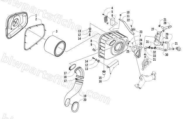 AIR INTAKE ASSEMBLY diagram