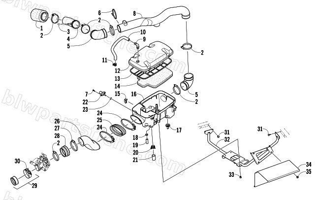 AIR INTAKE ASSEMBLY diagram