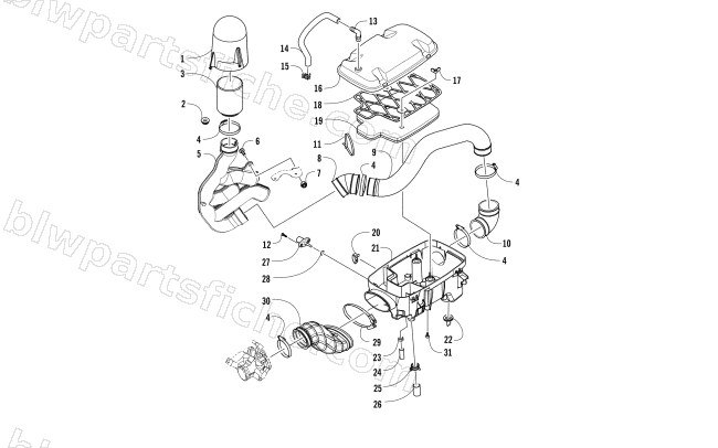 AIR INTAKE ASSEMBLY diagram