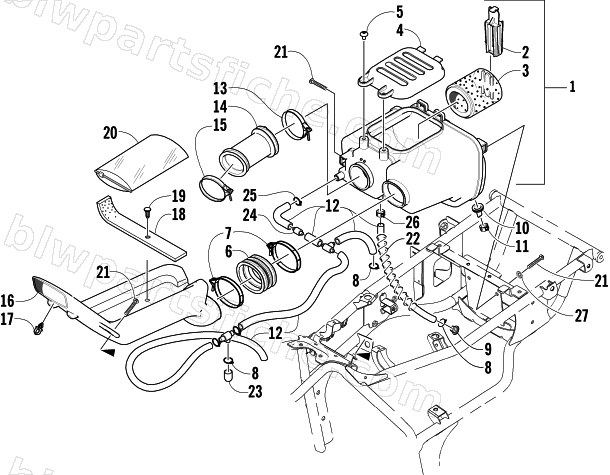 AIR INTAKE ASSEMBLY diagram