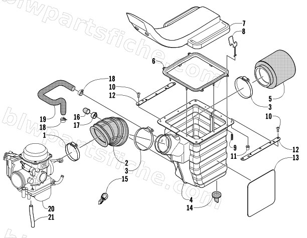 AIR INTAKE ASSEMBLY diagram