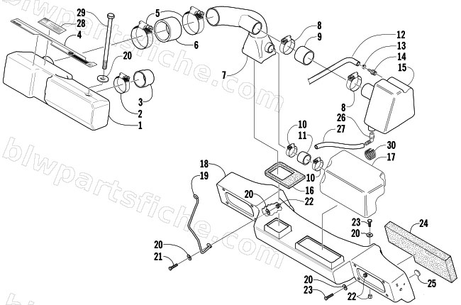 AIR SILENCER ASSEMBLY diagram