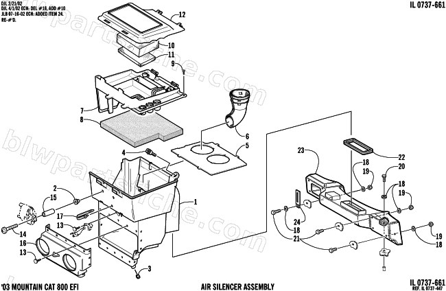 AIR SILENCER ASSEMBLY diagram