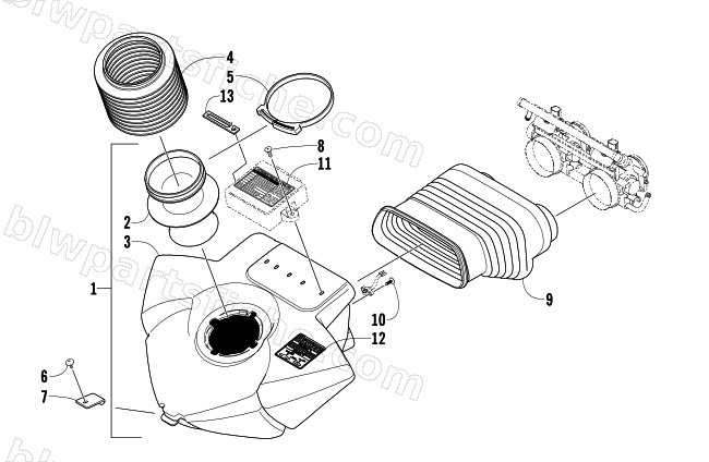 AIR SILENCER ASSEMBLY diagram