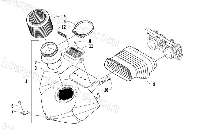 AIR SILENCER ASSEMBLY diagram