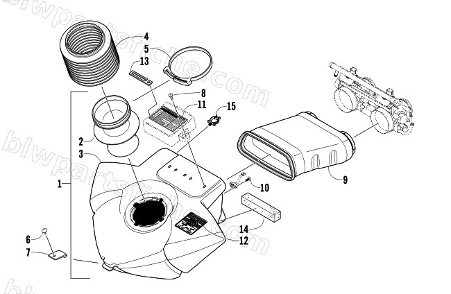 AIR SILENCER ASSEMBLY diagram