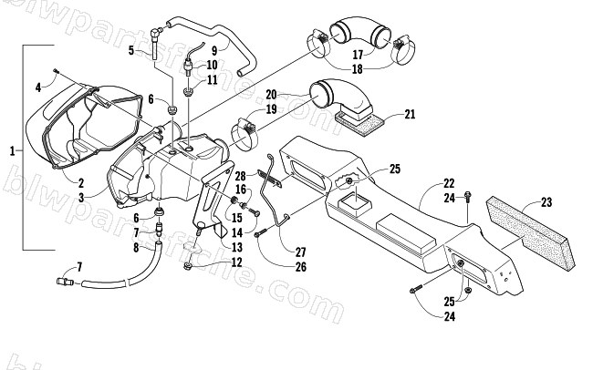 AIR SILENCER ASSEMBLY diagram