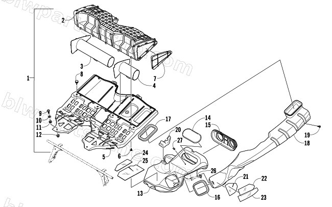 AIR SILENCER ASSEMBLY diagram