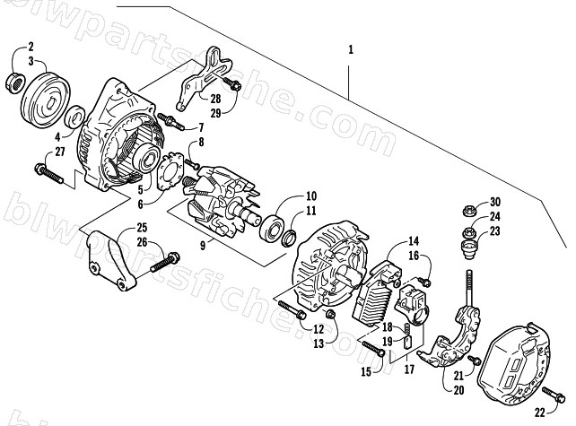 ALTERNATOR ASSEMBLY diagram