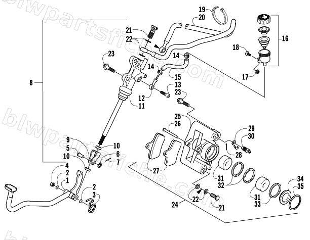 AUXILIARY BRAKE ASSEMBLY diagram