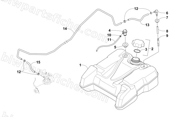 AUXILIARY GAS TANK ASSEMBLY diagram
