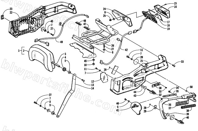 BACKREST AND TAILLIGHT ASSEMBLY diagram