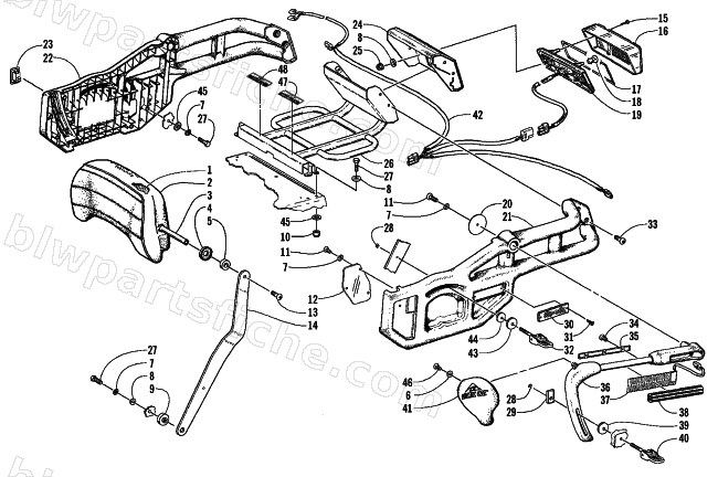 BACKREST AND TAILLIGHT ASSEMBLY diagram