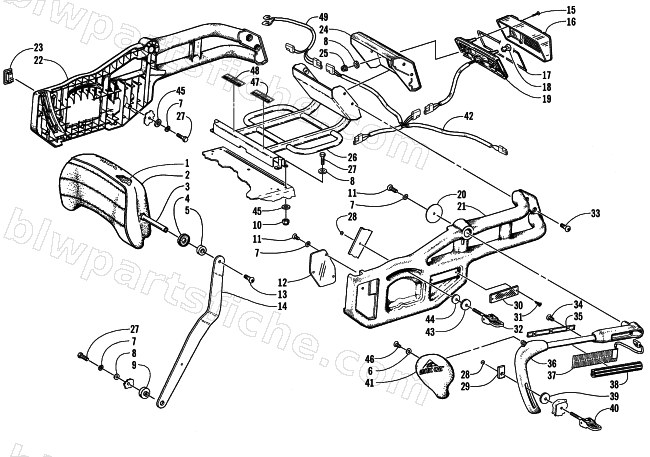 BACKREST AND TAILLIGHT ASSEMBLY diagram