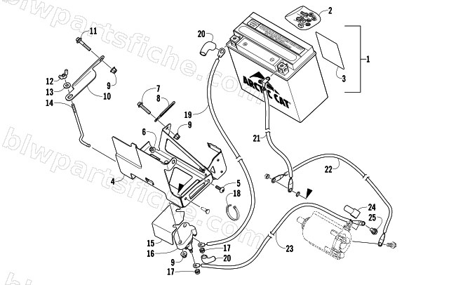 BATTERY AND TRAY ASSEMBLY diagram