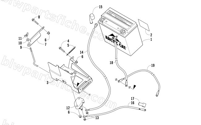 BATTERY AND TRAY ASSEMBLY diagram