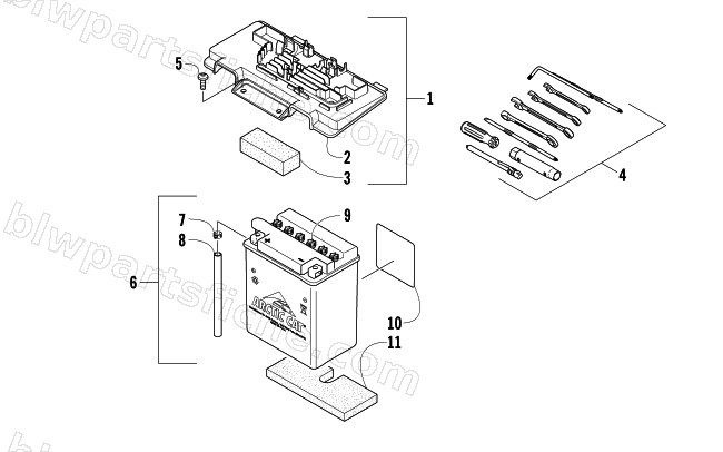 BATTERY ASSEMBLY diagram