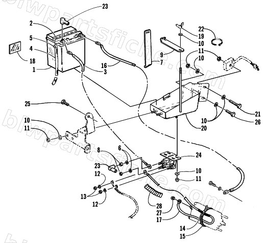 BATTERY, SOLENOID, AND CABLES diagram