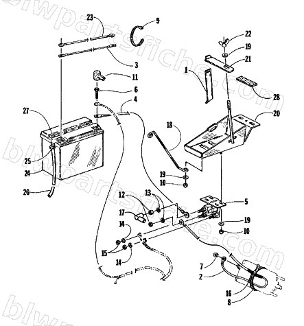 BATTERY, SOLENOID, AND CABLES diagram