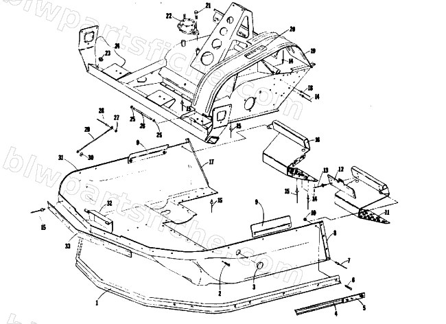 BELLY PAN AND FRONT FRAME diagram