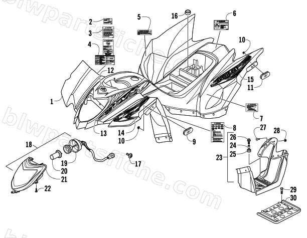 BODY PANEL AND HEADLIGHT ASSEMBLY diagram