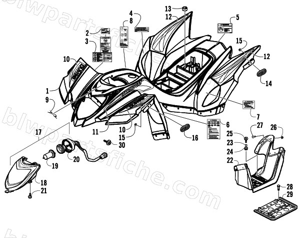 BODY PANEL AND HEADLIGHT ASSEMBLY diagram
