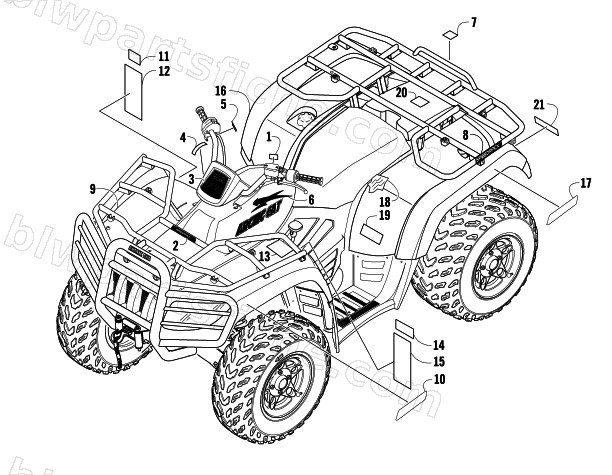 BODY PANELS AND DECALS (LE) diagram