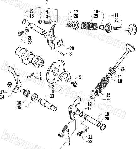 CAM SHAFT VALVE ASSEMBLY diagram