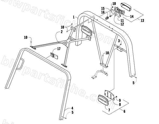 CANOPY AND TAILLIGHT ASSEMBLY diagram