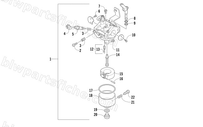 CARBURETOR ASSEMBLY diagram