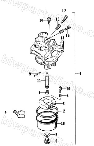 CARBURETOR ASSEMBLY diagram
