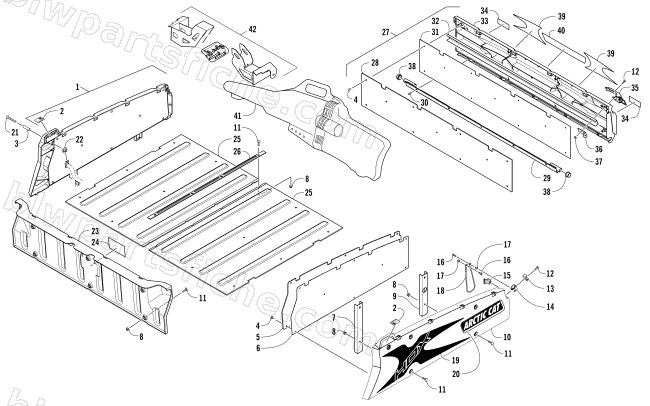 CARGO BOX AND TAILGATE ASSEMBLY diagram