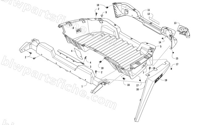 CARGO BOX AND TAILLIGHT ASSEMBLY diagram