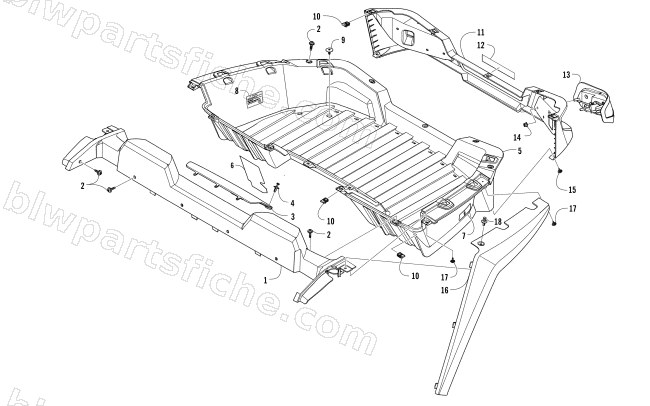 CARGO BOX AND TAILLIGHT ASSEMBLY diagram