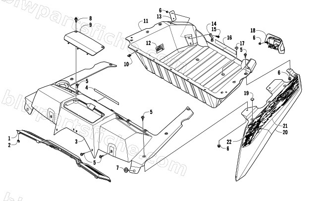 CARGO BOX AND TAILLIGHT ASSEMBLY diagram