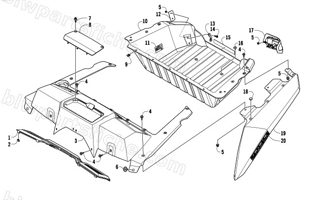 CARGO BOX AND TAILLIGHT ASSEMBLY diagram