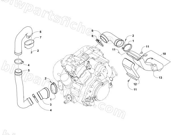 CASE/BELT COOLING ASSEMBLY diagram