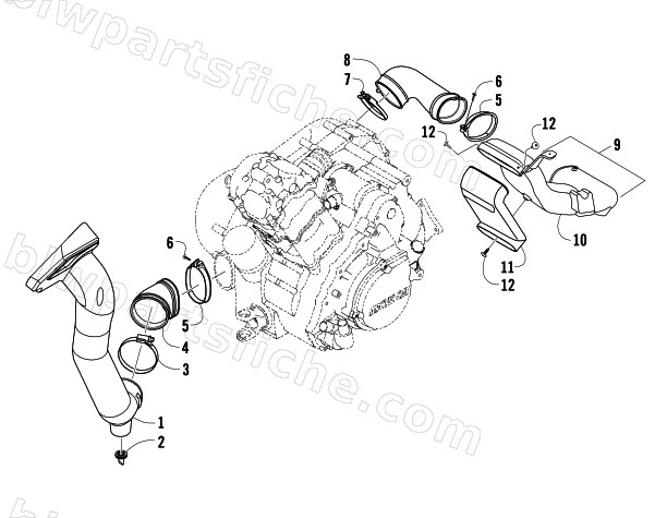 CASE/BELT COOLING ASSEMBLY diagram