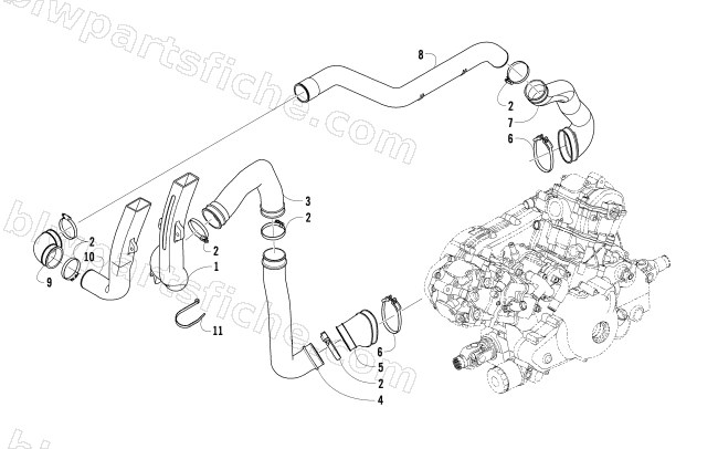 CASE/BELT COOLING ASSEMBLY diagram