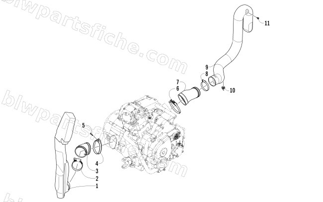CASE/BELT COOLING ASSEMBLY diagram