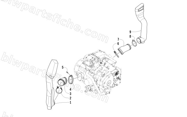 CASE/BELT COOLING ASSEMBLY diagram