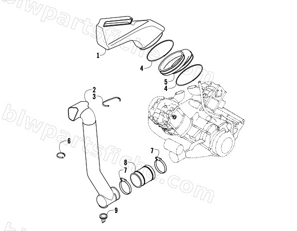 CASE/BELT COOLING ASSEMBLY diagram