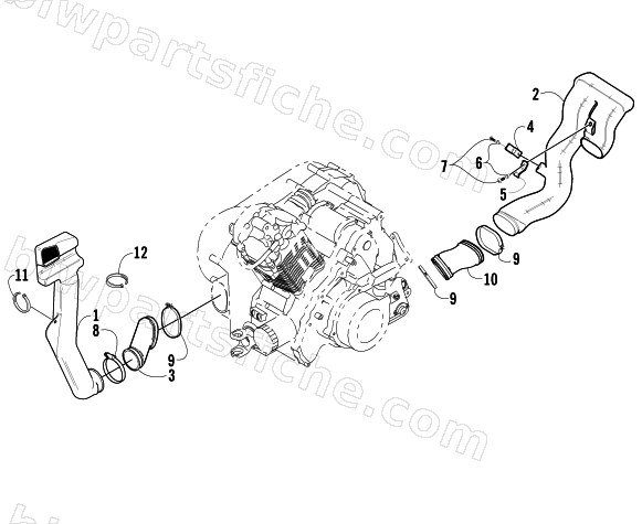 CASE/BELT COOLING ASSEMBLY diagram