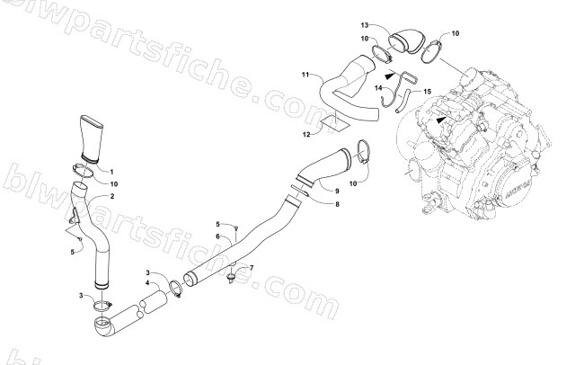 CASE/BELT COOLING ASSEMBLY diagram