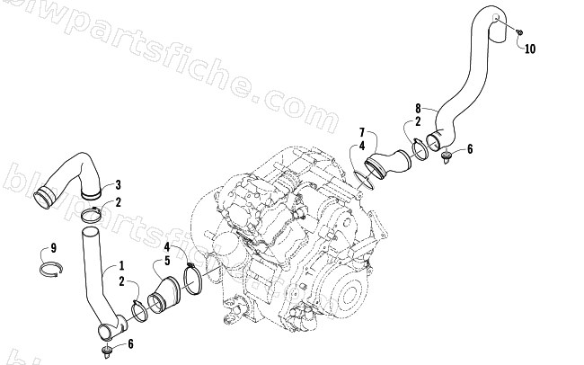 CASE/BELT COOLING ASSEMBLY diagram