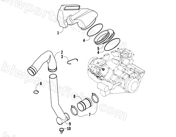 CASE/BELT COOLING ASSEMBLY diagram