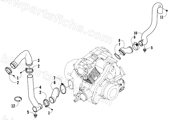 CASE/BELT COOLING ASSEMBLY diagram